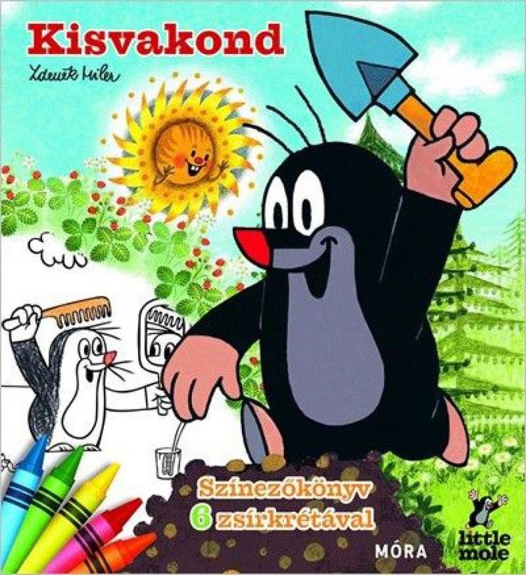 Színezz a kisvakonddal - színezőkönyv 6 zsírkrétával