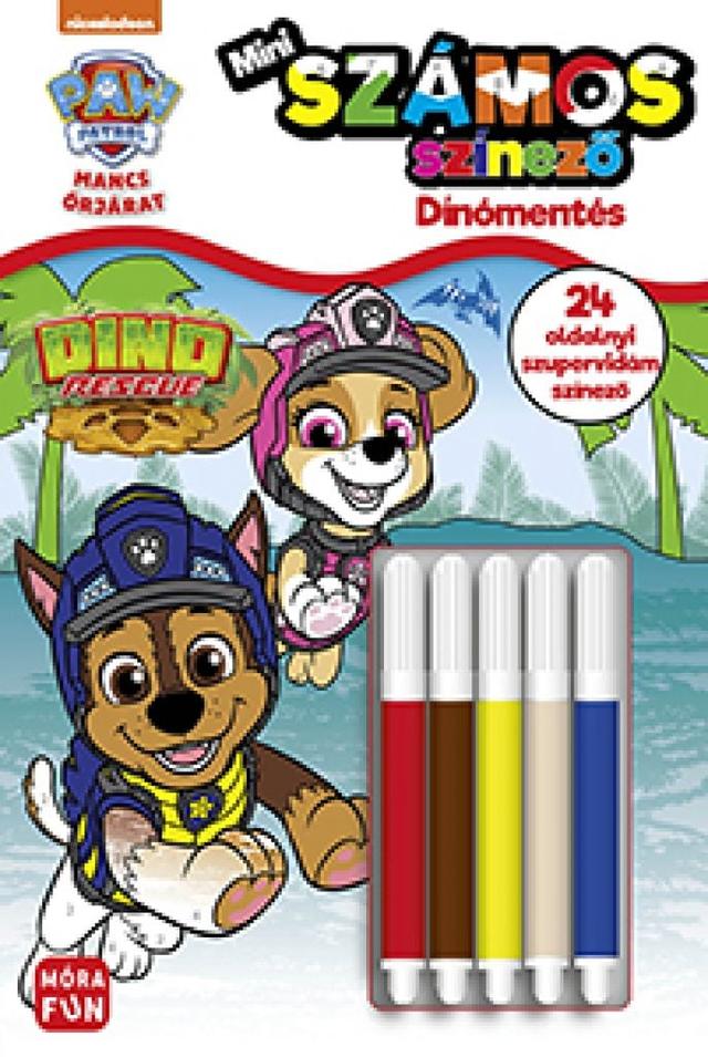 Mancs őrjárat - Mini számos színező - Dínómentés