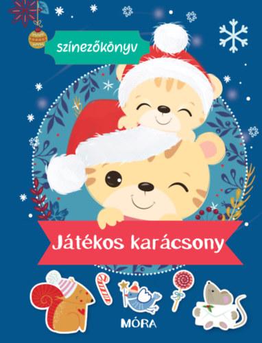 Játékos karácsony - színezőkönyv